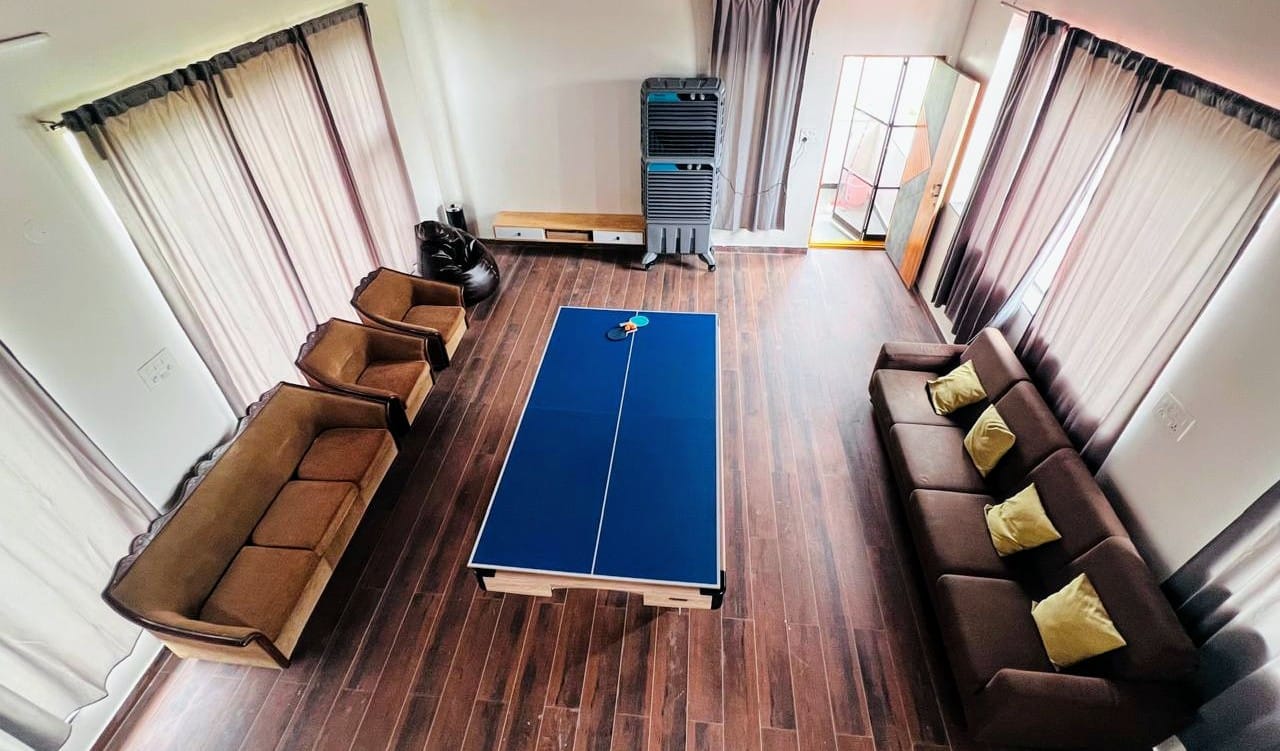 Guests Playing Table Tennis
